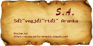 Sövegjártó Aranka névjegykártya